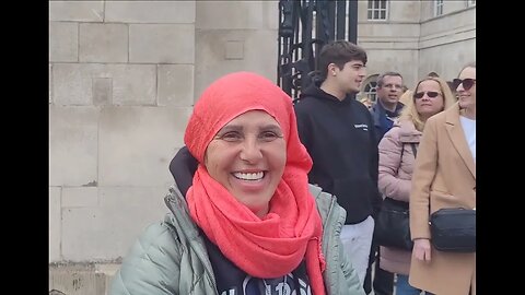 Asking Karen why she grabbed the Reins #horseguardsparade