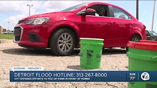 City of Detroit expands efforts to pick up items in front of homes following flood