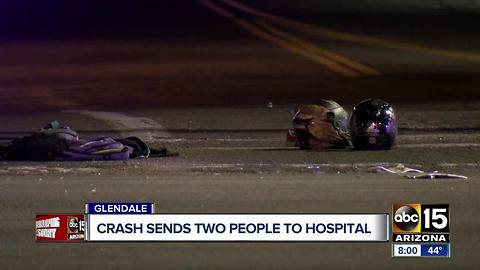 Driver in custody after striking two motorcycles in Glendale