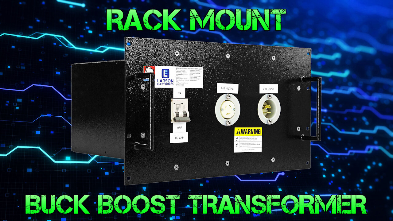 Rack Mounted Buck & Boost Step-Up Transformer - 208V Primary - 240V Secondary - Power & Electronics