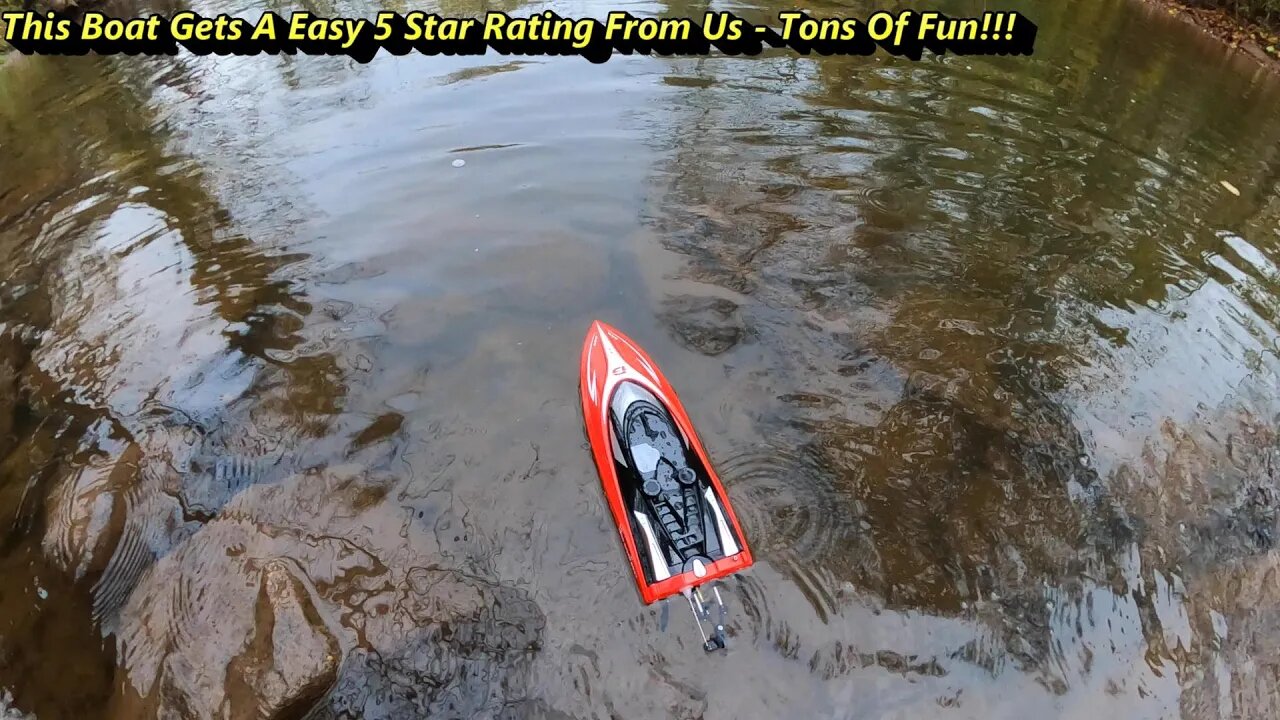 DEERC H120 RC Boat Remote Control Boats for Pools and Lakes,20+ mph 2.4 GHz Fast Racing Boats