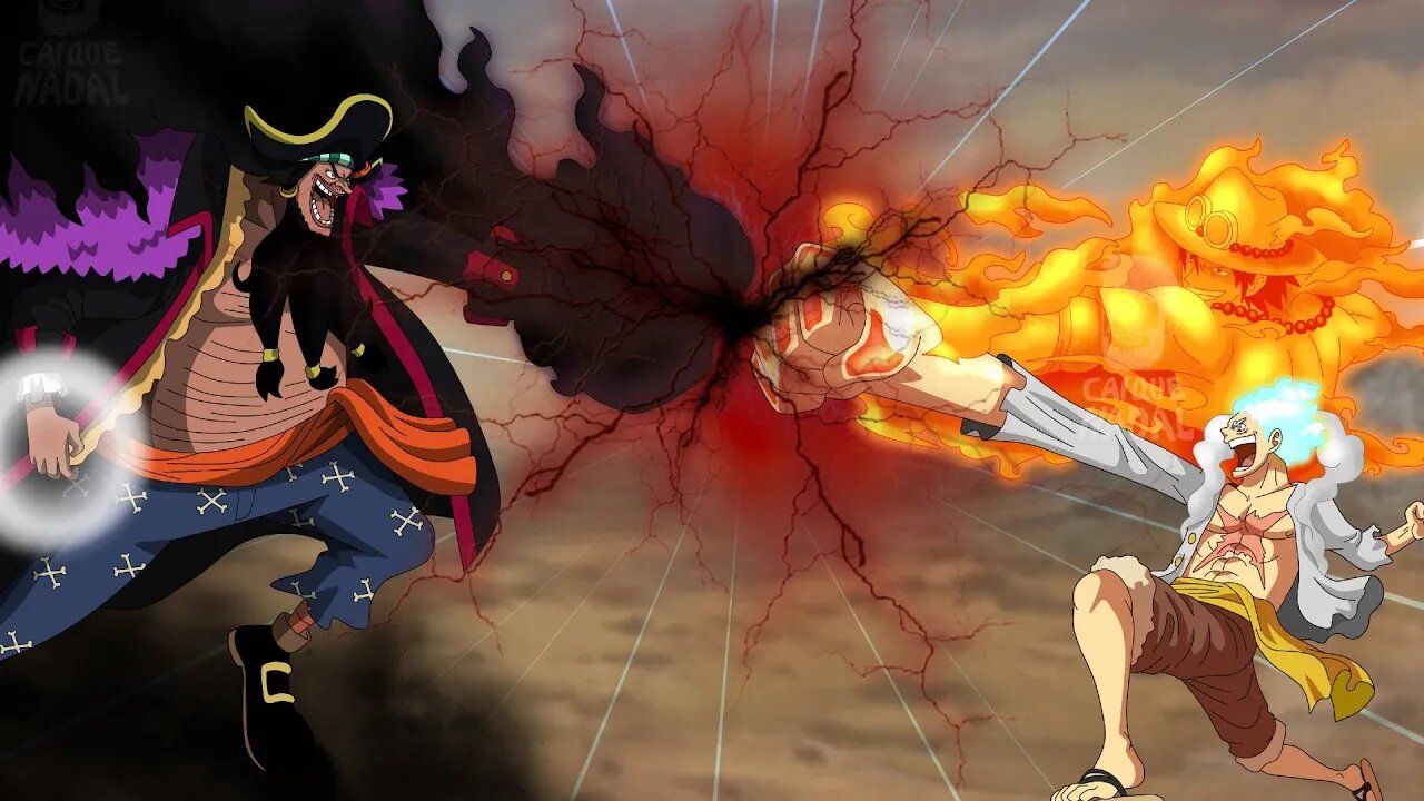 LUFFY DEFEATS BLACKBEARD