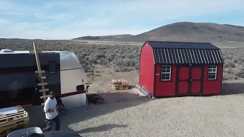 Drone Footage of Fort El Kabong! Northern Nevada Property. Progress / Update / Preview