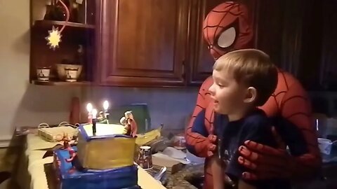 Logan Xavier (2015-08-29) Happy Birthday with Spider-Man