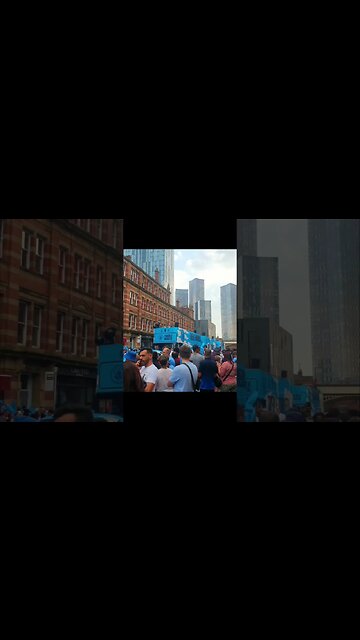 Manchester City treble celebrations