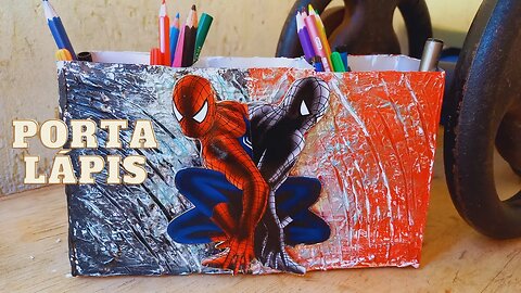PORTA LÁPIS HOMEM-ARANHA/DIY/SPIDER MAN/PENCIL HOLDER