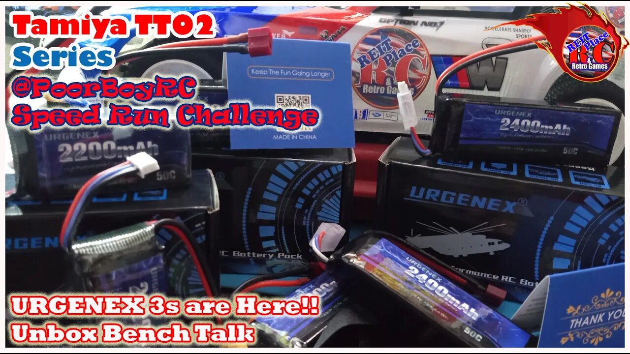 3s are here!! - UREGENEX 3s 2400mAh 50c LiPo - Unbox Bench Talk - @poorboyrc TT02 Challenge 2023