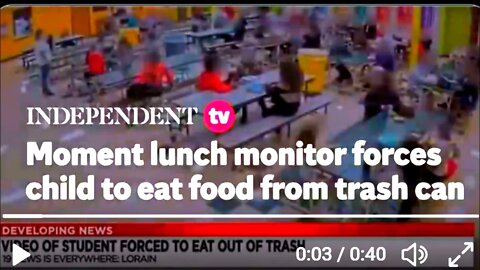 SHOCKING Lunchroom monitor forces kid to eat food from the TRASH