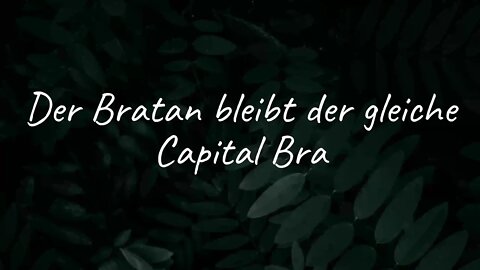Capital Bra - Der Bratan bleibt der gleiche (Lyrics)
