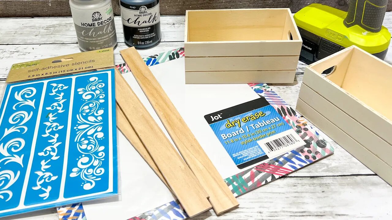 Dollar Tree Whiteboard Makeover || Using Dollar Tree Crates & Whiteboard [ 1 Easy DIY ]