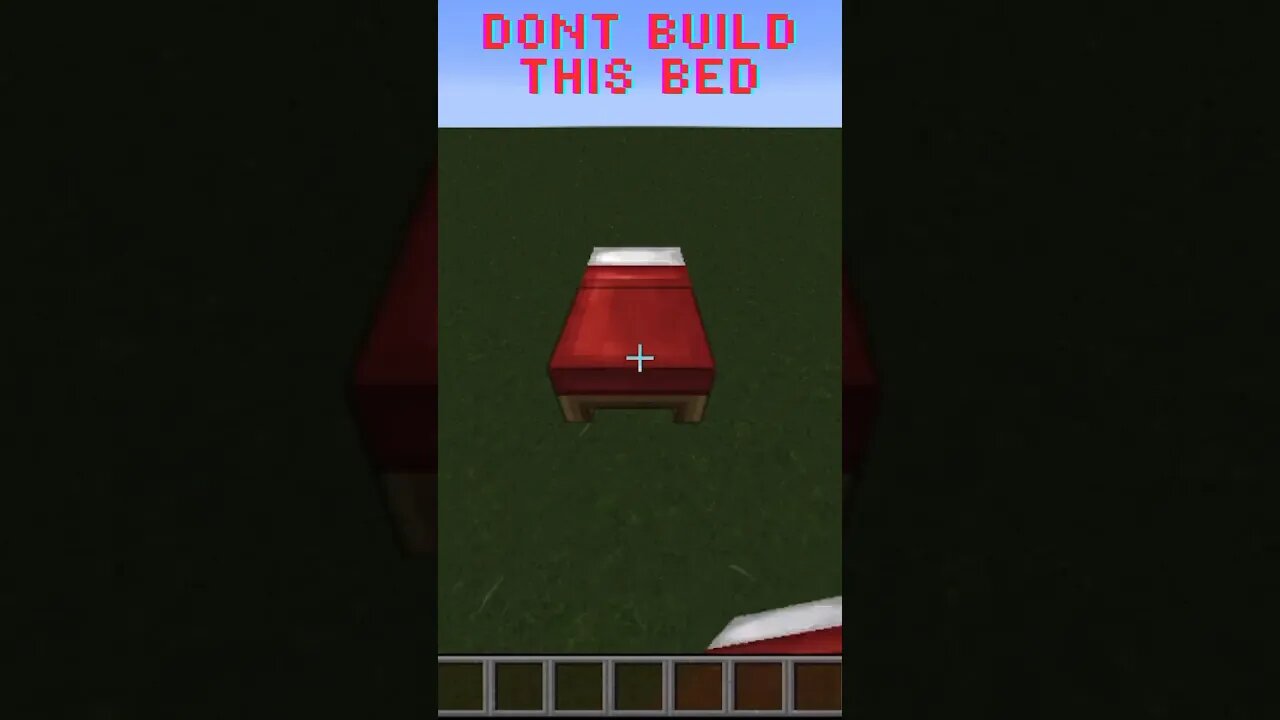 Dont build this bed in minecraft 🛏️ #minecraft #shorts #minecraftshorts