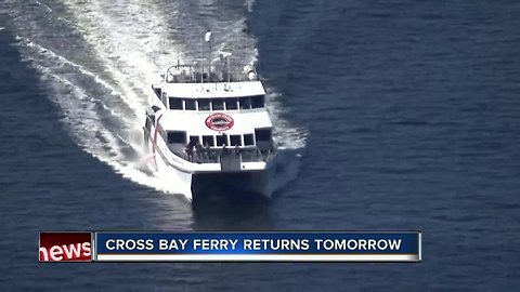 Ferry from Tampa to St. Petersburg starting November 1