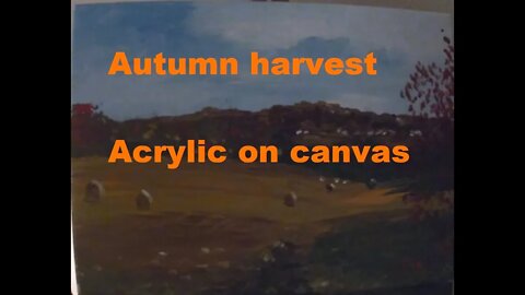 I paint a harvest scene inspired by one of my recent motorcycle rides. Acrylic on canvas.