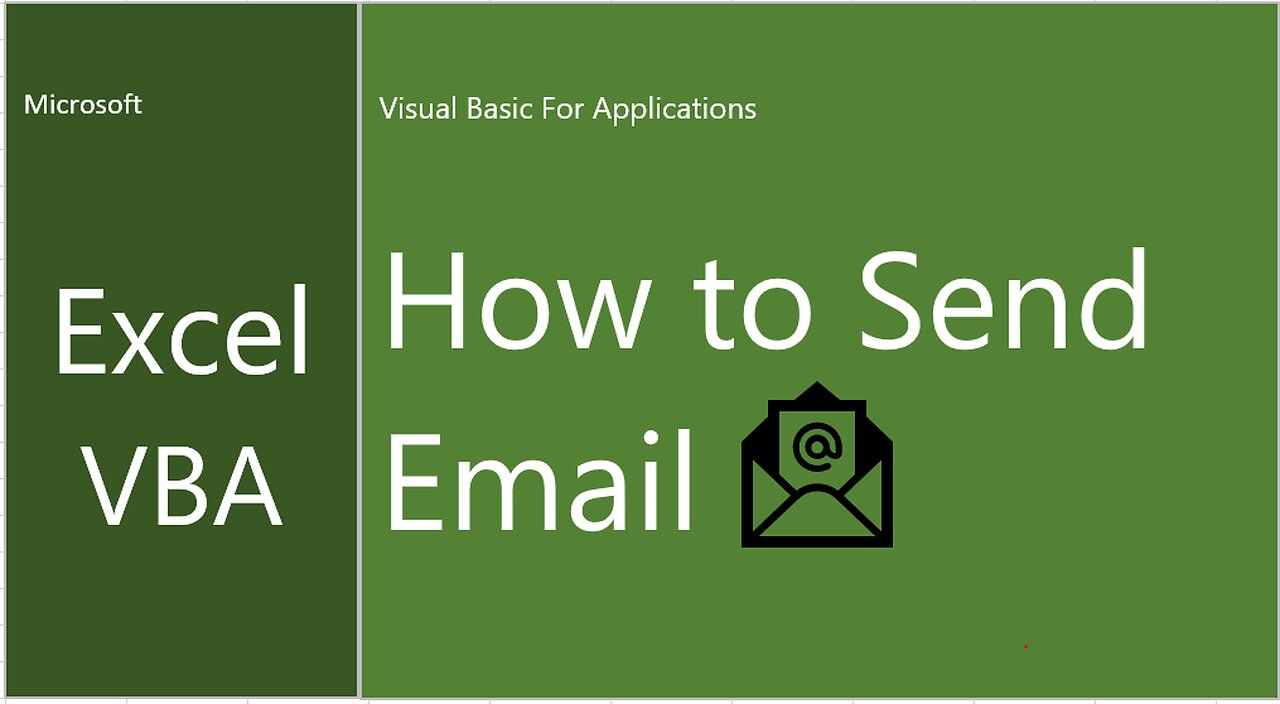 How To Send Email Using Excel VBA