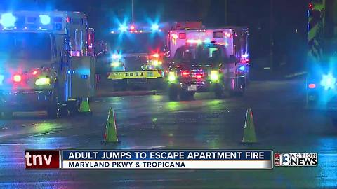 Man jumps to escape apartment fire