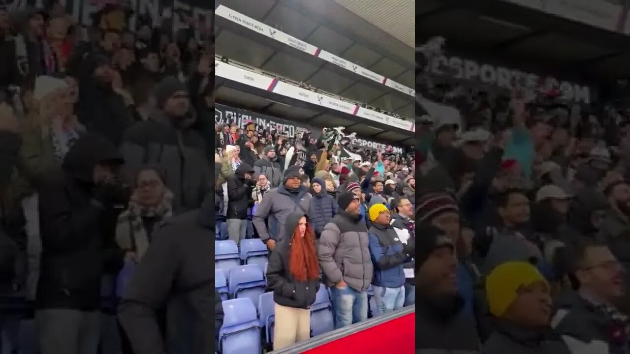 Torcida do Botafogo cantando na Inglaterra durante amistosos contra o Crystal Palace