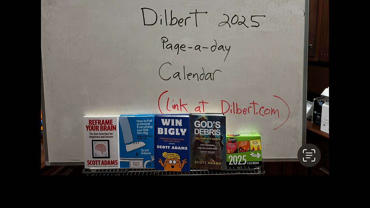 Draw a Dilbert comic with Scott Adams