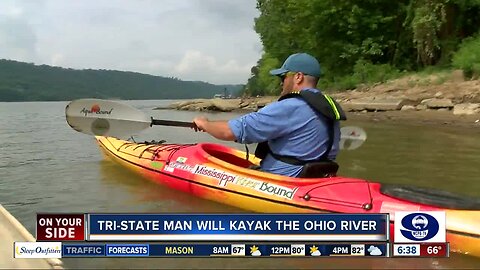 Local man kayaking for a cause