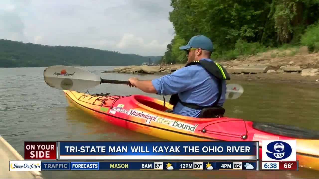 Local man kayaking for a cause