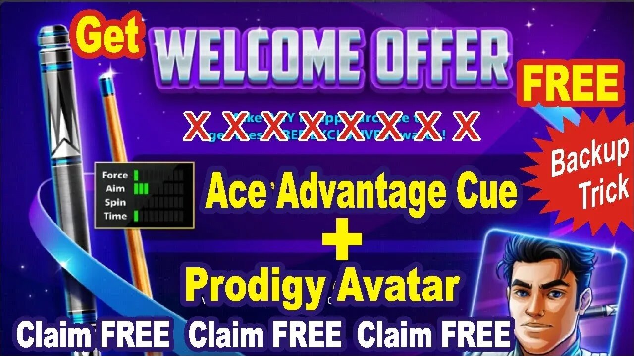 Ace Cue + Prodigy Avatar Free for All || 8 Ball Pool Rewards