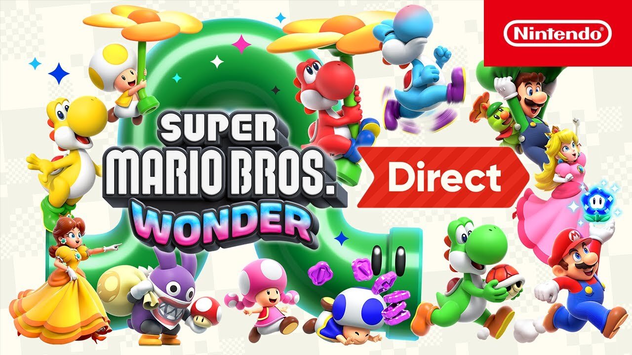 Super Mario Bros. Wonder Direct 8.31.2023 - game play and won reword super Mario