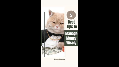 5 Best Tips to Manage Money