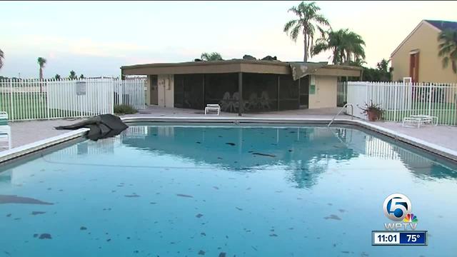 Damage after strong storms blow through