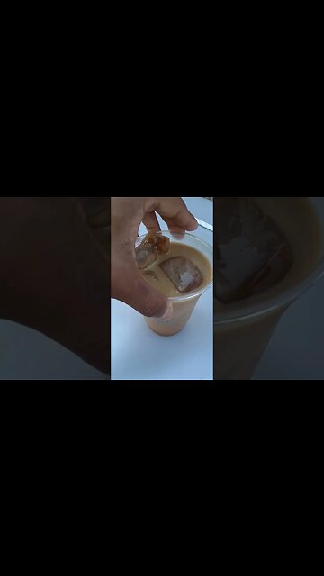 These ice cubes are made with espresso so as they melt you get more caffeine and flavor