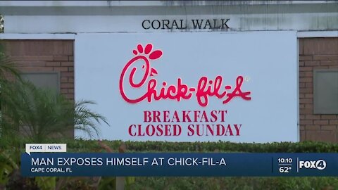 Man exposes himself at Chic-Fil-A