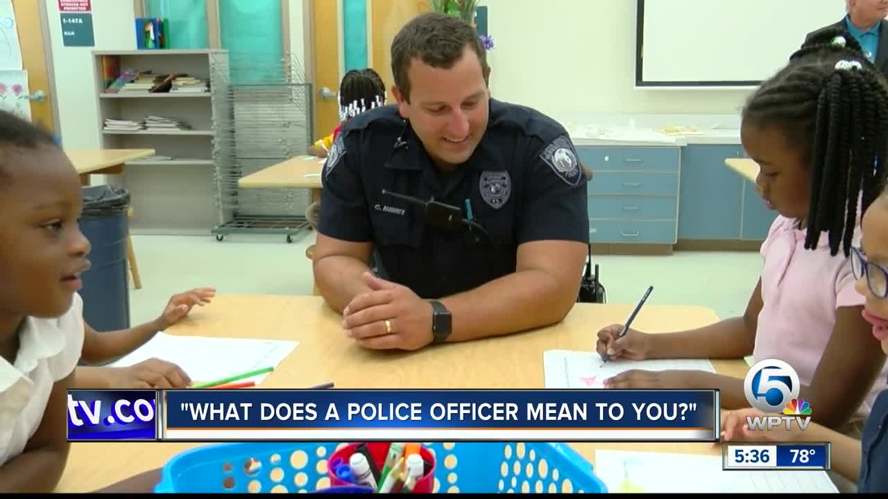 Students in Boynton Beach draw to show appreciation for Law Enforcement Officers