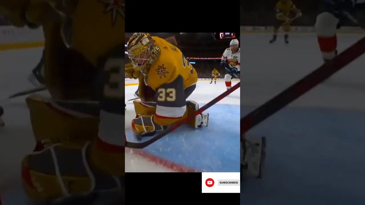 Блестящая подстраховка от Теодора в финале Кубка Стэнли.Вытащил шайбу с ленточки#хоккей#нхл#shorts