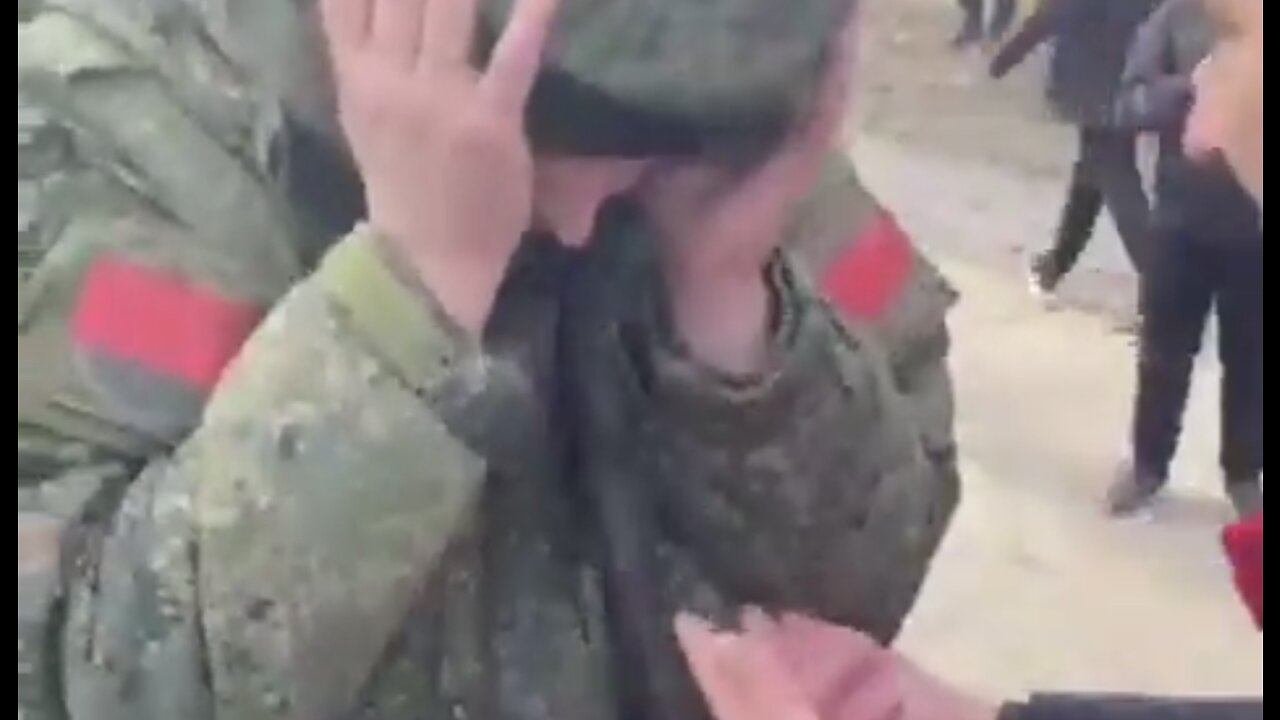 Ukrainian Self Defense Unit capturing a Russian Soldier?