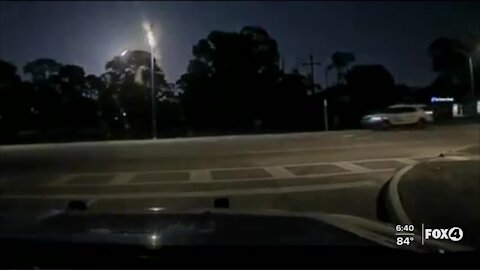 Deputy's camera captures meteor during traffic stop