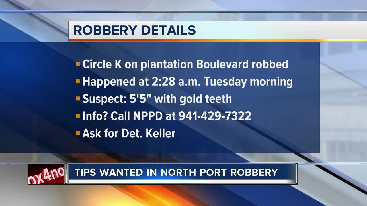 Tips wanted in North Port gas station robbery