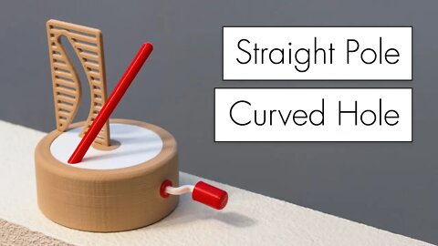 Straight Pole + Curved Hole Illusion // How it Works