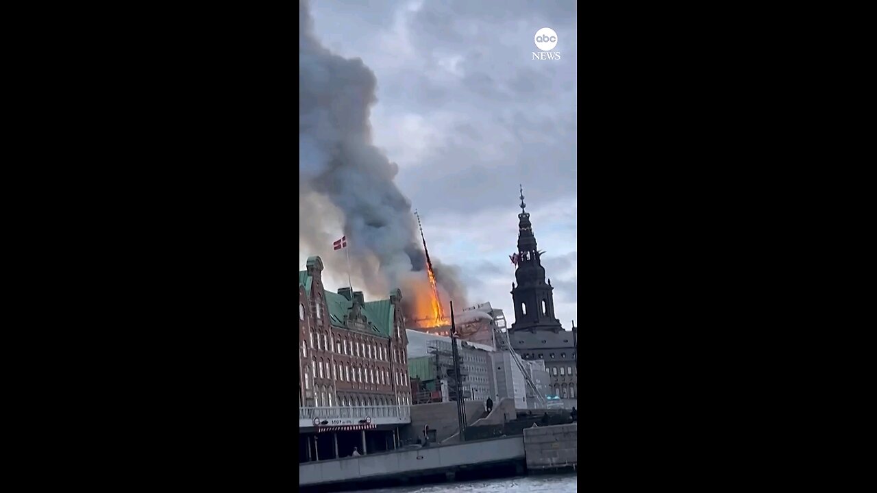 Historic Copenhagen stock exchange goes up in flames