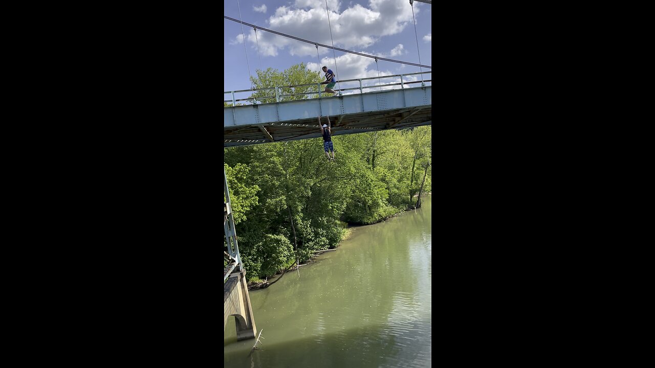 Lost Boys Bridge scene reenactment ￼43 feet above water