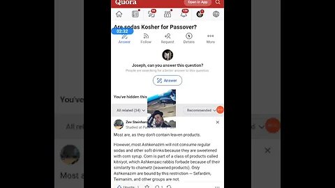 answers for Quora - are Sodas kosher for Passover? longer response