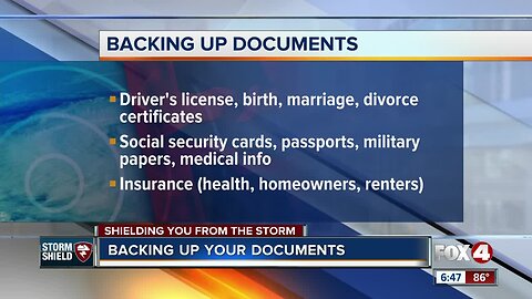 Tips for backing up important documents in advance of a storm