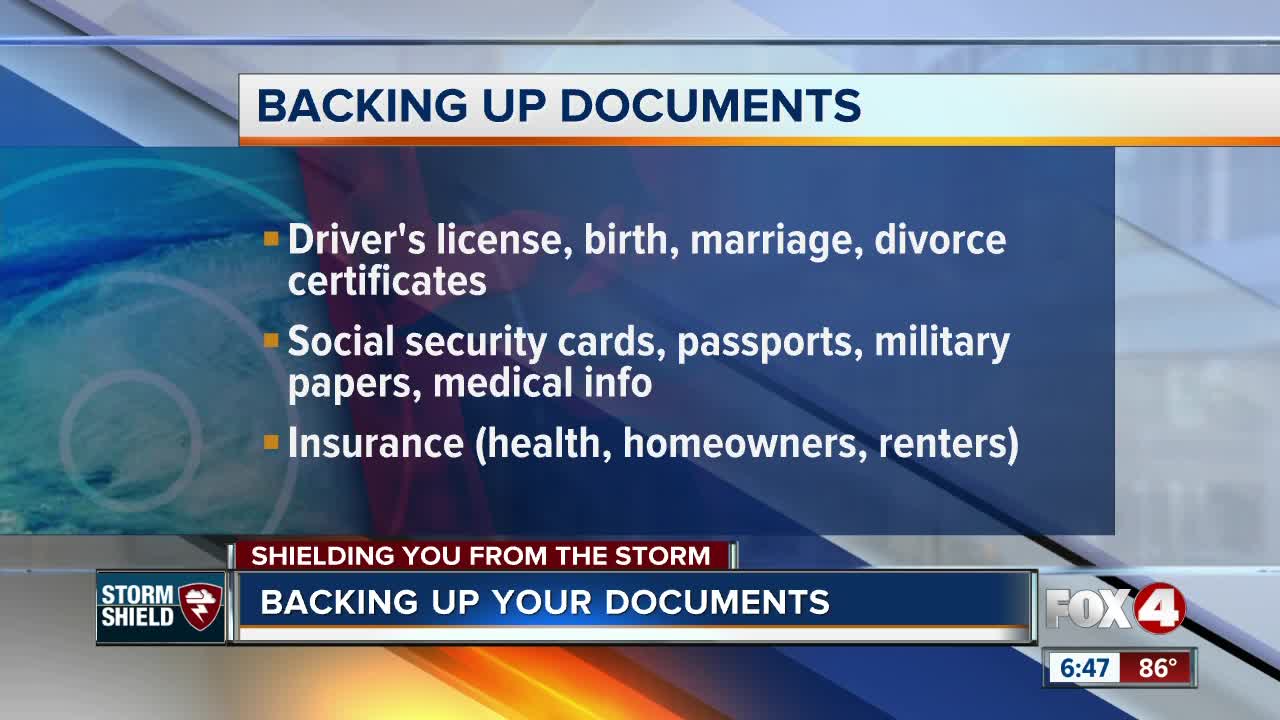 Tips for backing up important documents in advance of a storm