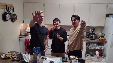 Morning breakfast with the roommates