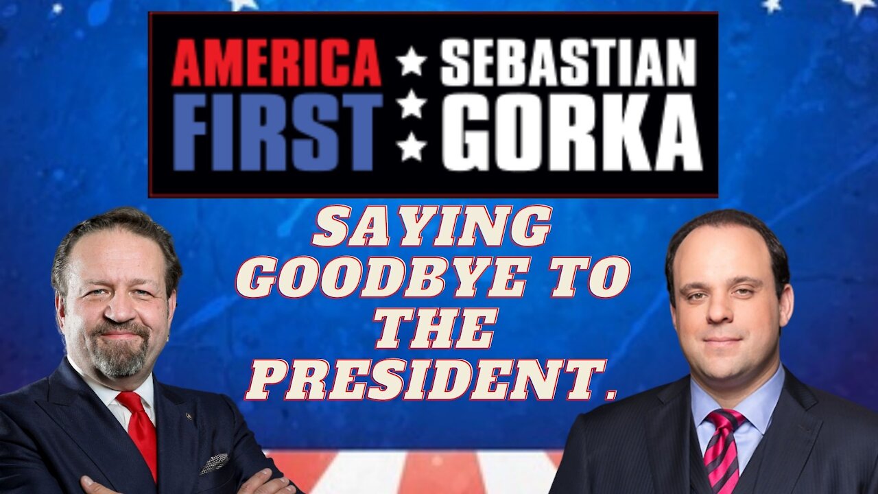 Saying goodbye to the President. Boris Epshteyn with Sebastian Gorka on AMERICA First