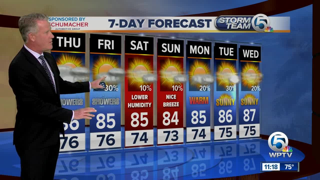 Latest Weather Forecast 11 p.m. Wednesday
