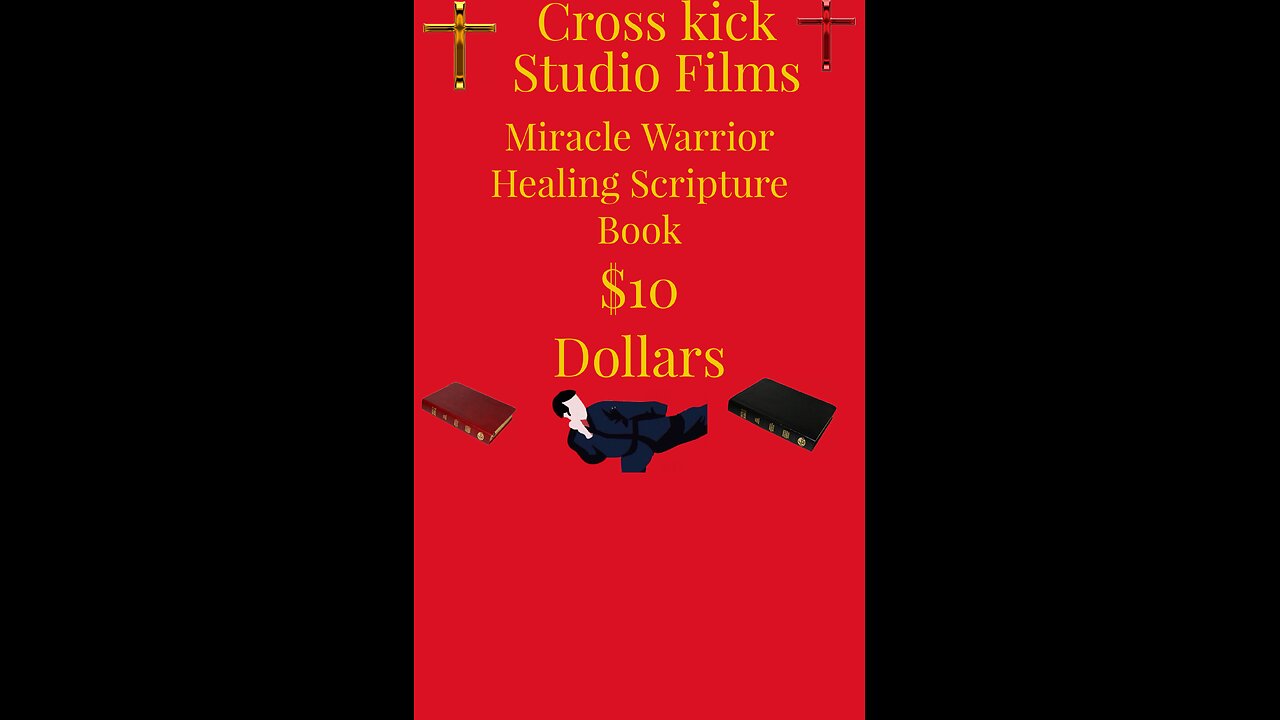 Cross kick Studio Films Miracle Warrior Healing Scripture Book selling for $10 Dollars