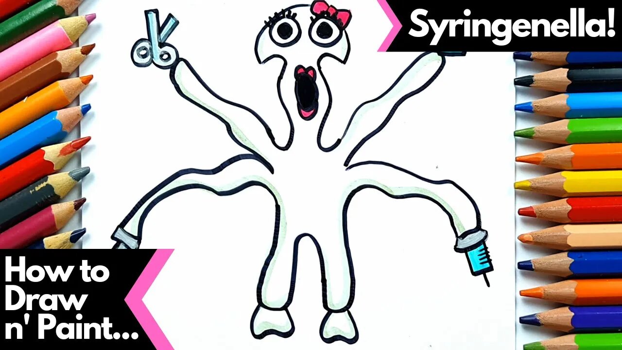 How to Draw and Paint Syringenella from the Garten of Banban Game