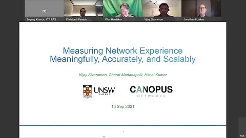 Measuring Network Quality for End Users Workshop, 2021 09 15