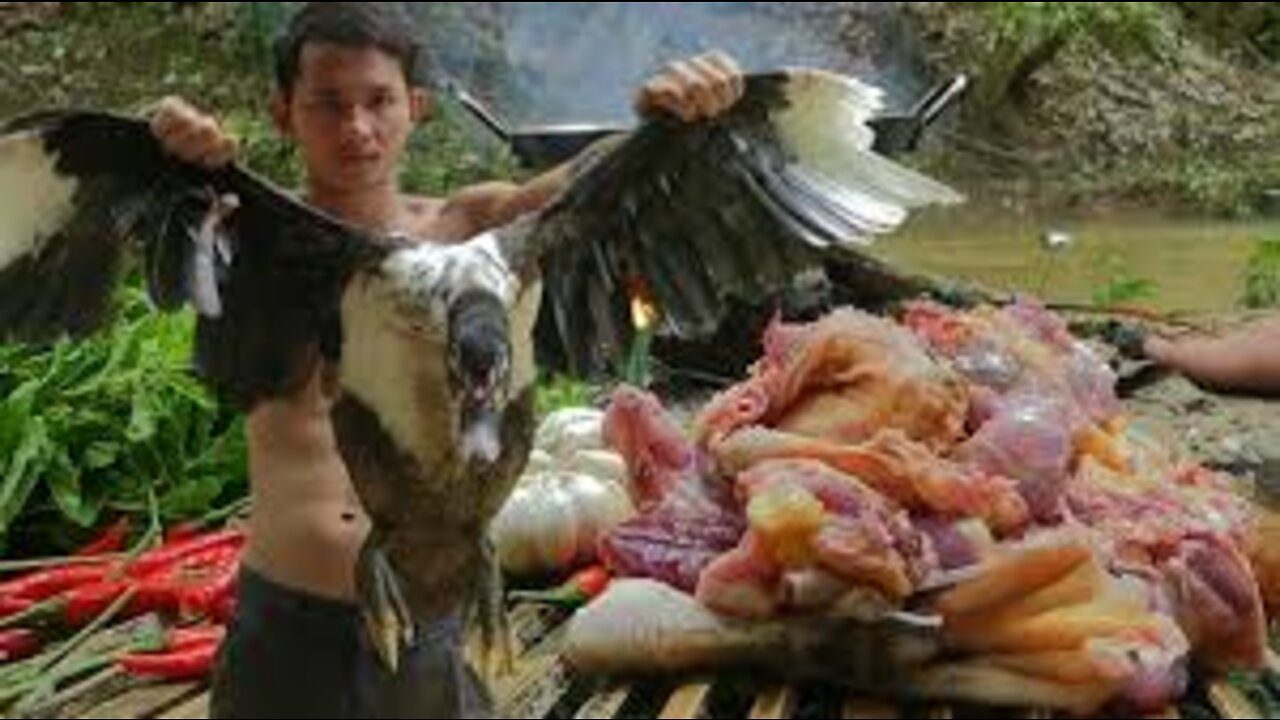 Primitive Wild - life - Yummy cooking DUCK recipe with fun