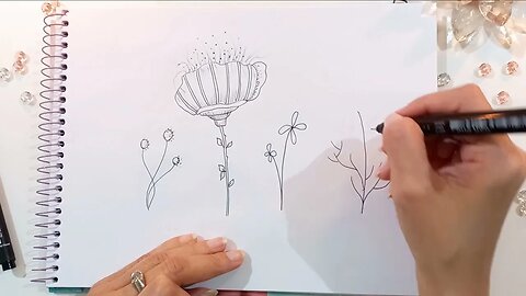 Desenho de Flor Fácil de desenhar