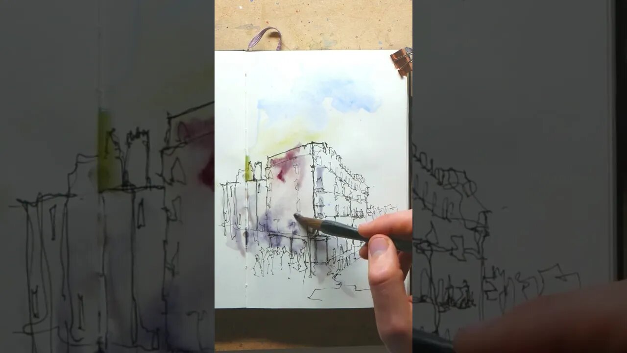 Mad colours for a Mad Sketch - #sketching #urbansketch #dailysketch #arttutorials #drawingtutorial