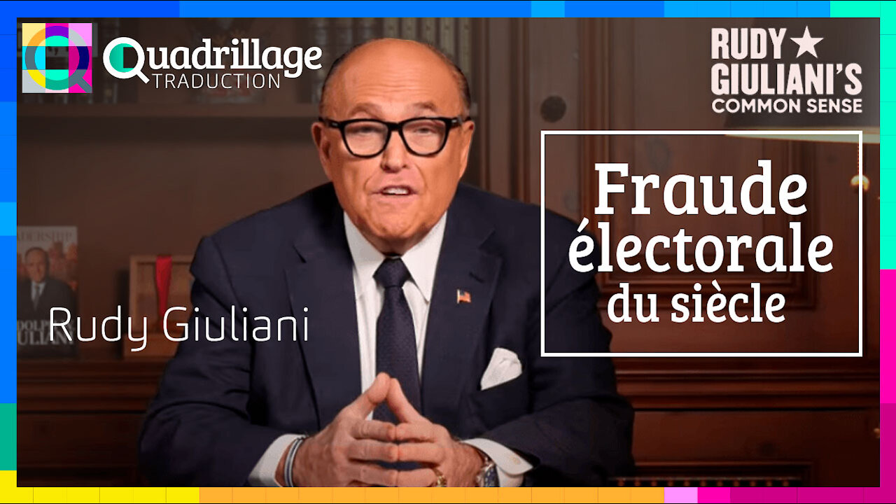 Fraude électorale du siècle! Rudy Giuliani